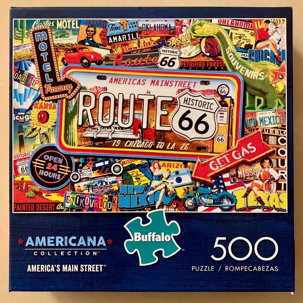 Route 66 Puzzle 500 Piece Buffalo Games New